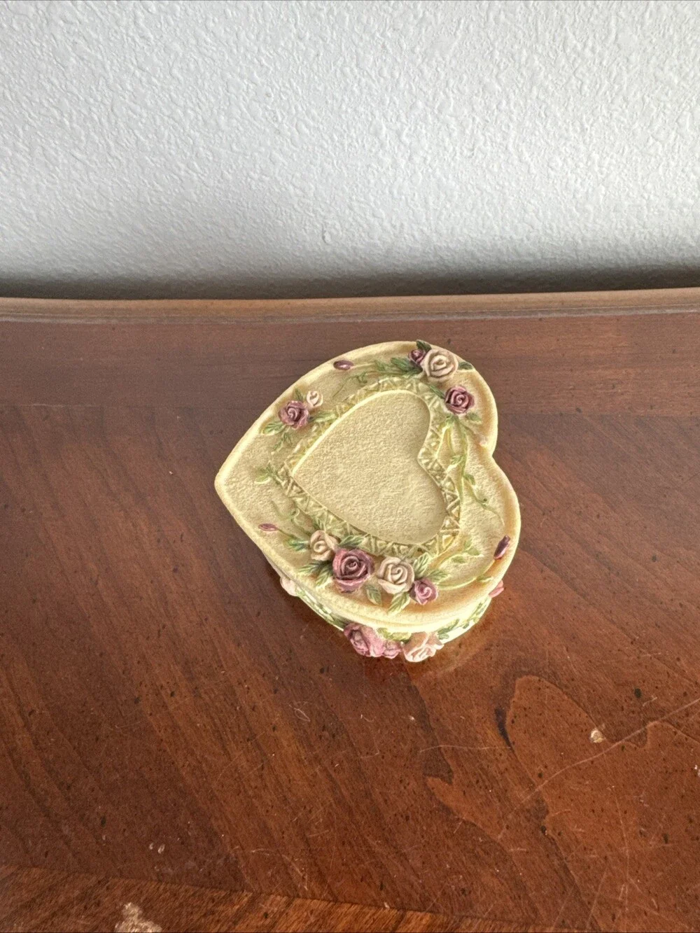 Rose Ceramic Trinket Box Hand Painted Dezine